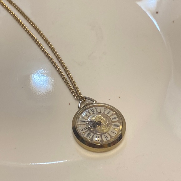 Jewelry Vintage Clock Necklace Poshmark
